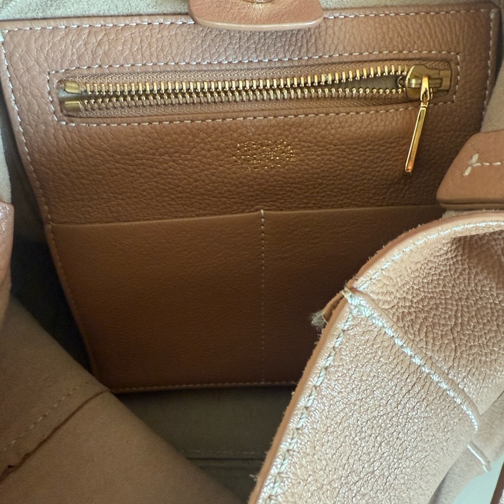 Frances Valentine “June” Tan Leather Hobo Bag - Picture 6 of 13
